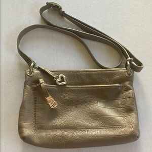 Brighton Bria Croco Embossed Leather Bag Size 10” x 6.75” x 2” approximately.